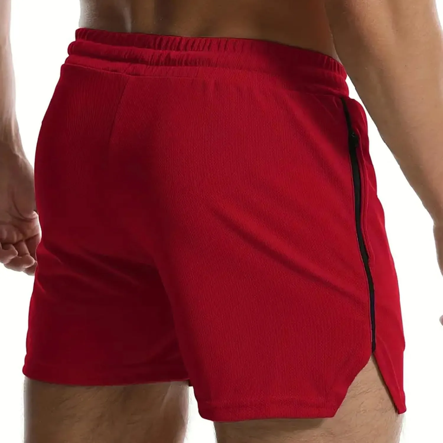 Mens Running Shorts Quick Dry Gym Athletic Workout Shorts Sports Split Bottoms for Men with Pockets