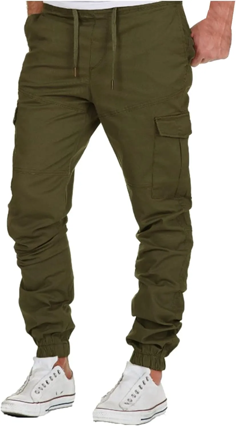 Mens Sweatpants with Pockets Big and Tall Cargo Pants Black Camo Cargo Pants Men All Season Fit Pant Casual All Solid