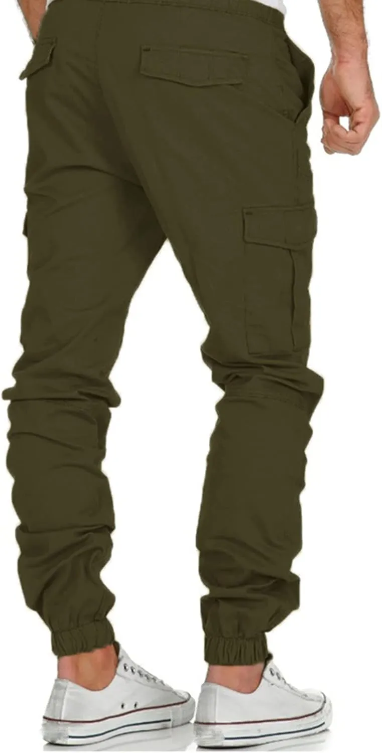 Mens Sweatpants with Pockets Big and Tall Cargo Pants Black Camo Cargo Pants Men All Season Fit Pant Casual All Solid