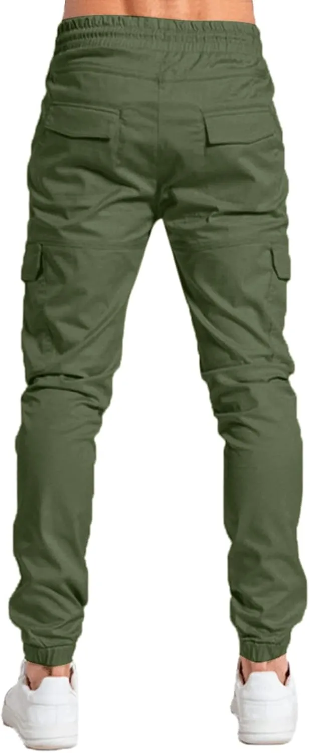 Mens Sweatpants with Pockets Big and Tall Lined with Elastic Waistband Fleeced Cargo Pants Cargo Pants for Men Cargo