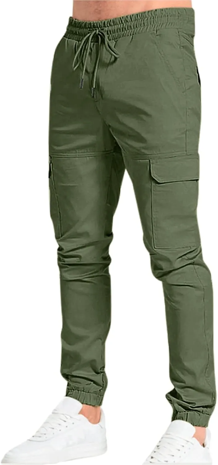 Mens Sweatpants with Pockets Big and Tall Lined with Elastic Waistband Fleeced Cargo Pants Cargo Pants for Men Cargo