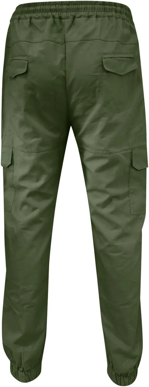 Mens Sweatpants with Pockets Big and Tall Lined with Elastic Waistband Fleeced Cargo Pants Cargo Pants for Men Cargo