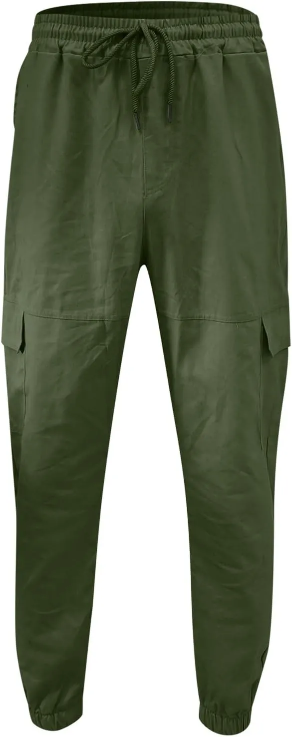 Mens Sweatpants with Pockets Big and Tall Lined with Elastic Waistband Fleeced Cargo Pants Cargo Pants for Men Cargo