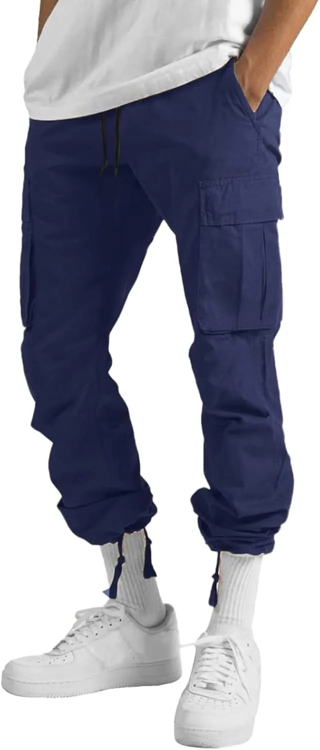 Mens Sweatpants with Pockets Big and Tall Pants Cargo Pants for Men Stretch Men's Regular Fleece Pants Winter Casual