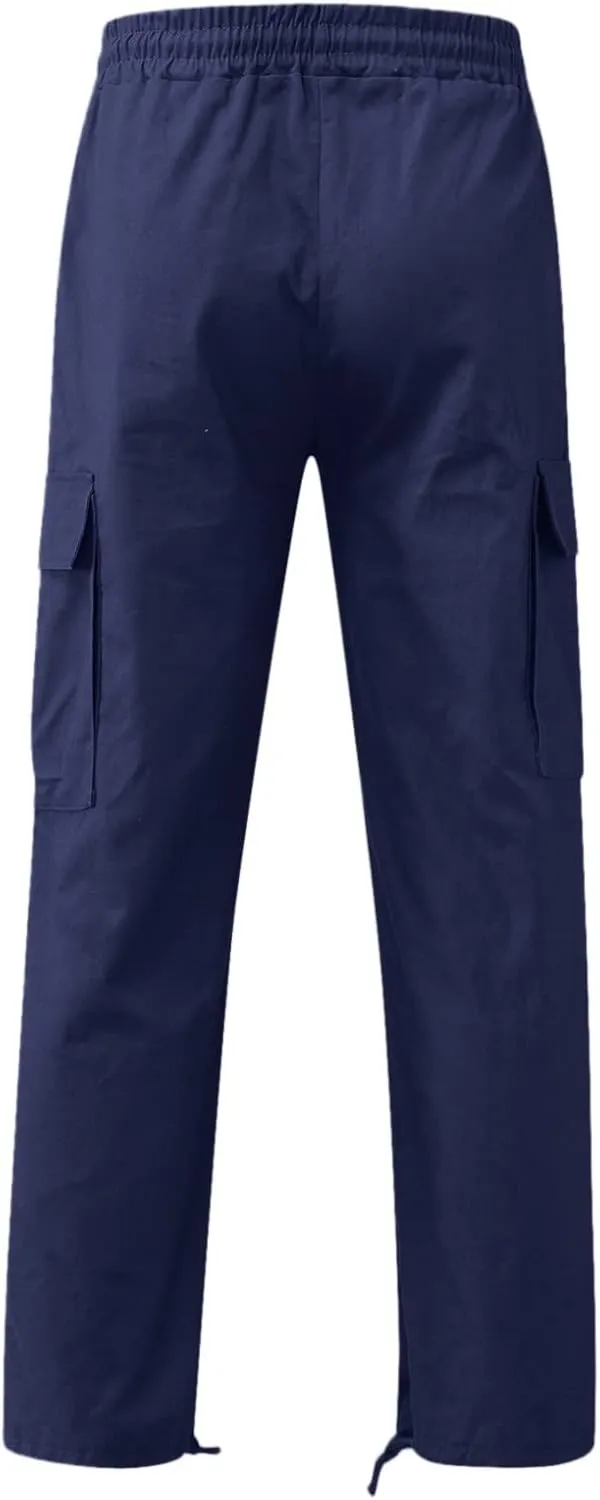Mens Sweatpants with Pockets Big and Tall Pants Cargo Pants for Men Stretch Men's Regular Fleece Pants Winter Casual
