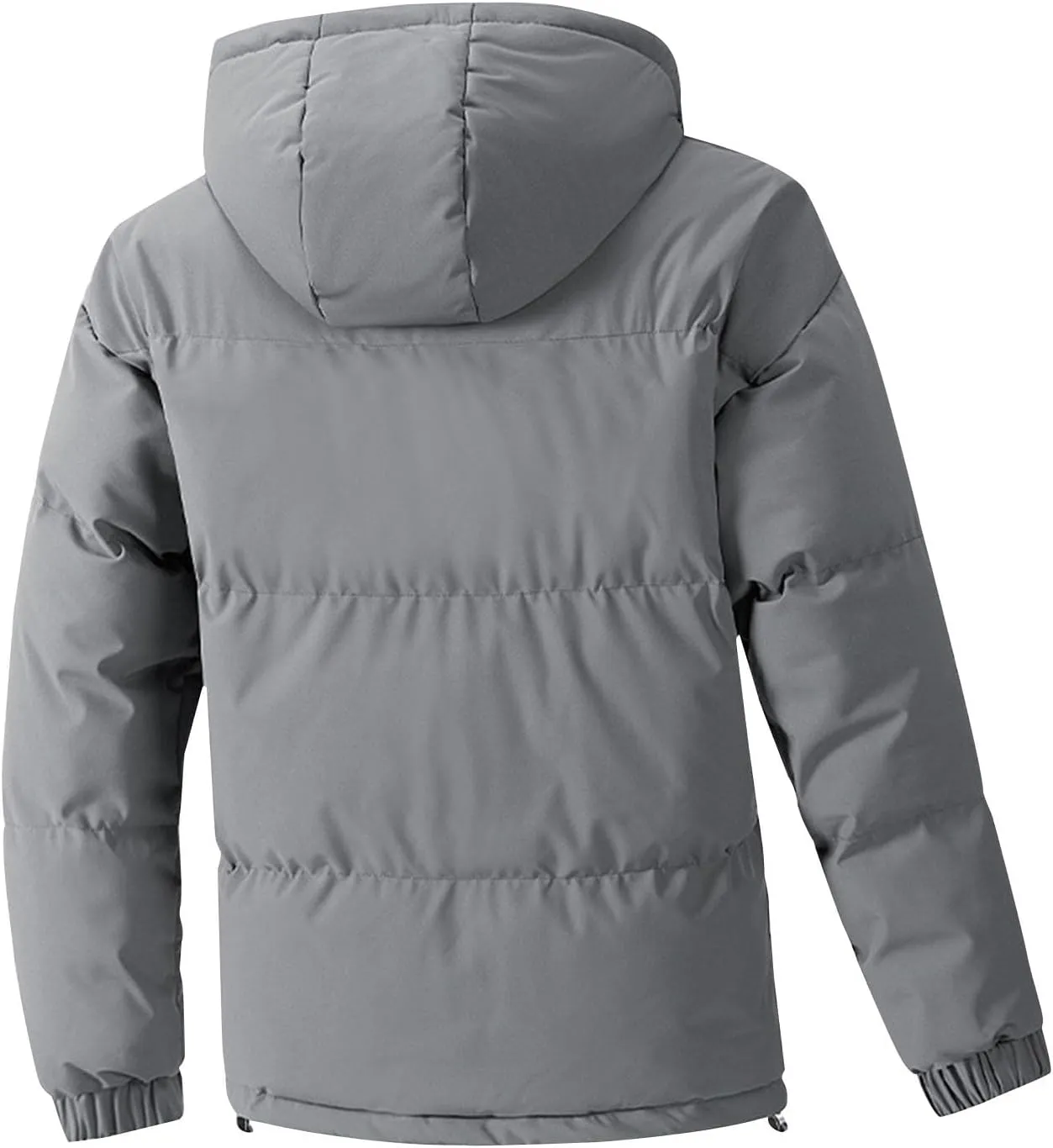 Mens Winter Puffer Jackets Warm Down Coats Zip Up Hoodies Padded Quilted Jacket Puffy Parka Overcoats Thick Outerwear
