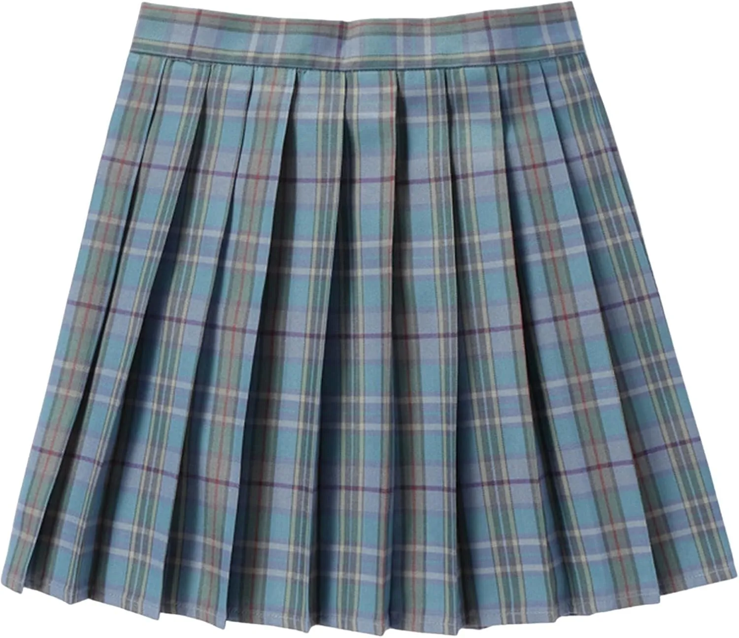 Mini Skirt Women's Casual Plaid Print High Waist Pleated A Line Mini Skirt Womens Summer Fashion Cute Skirt