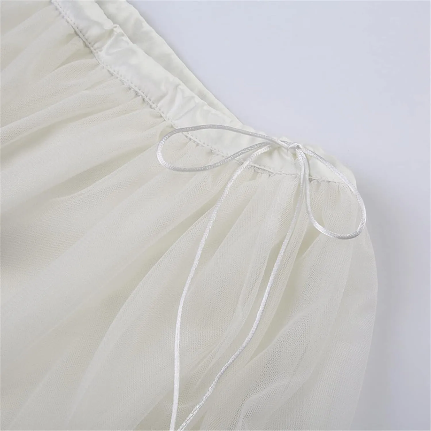 Mini Skirts for Women Trendy Double Ruffle Hem Lightweight Sheer Low Rise Dance Lace Patchwork Short Skirts Summer