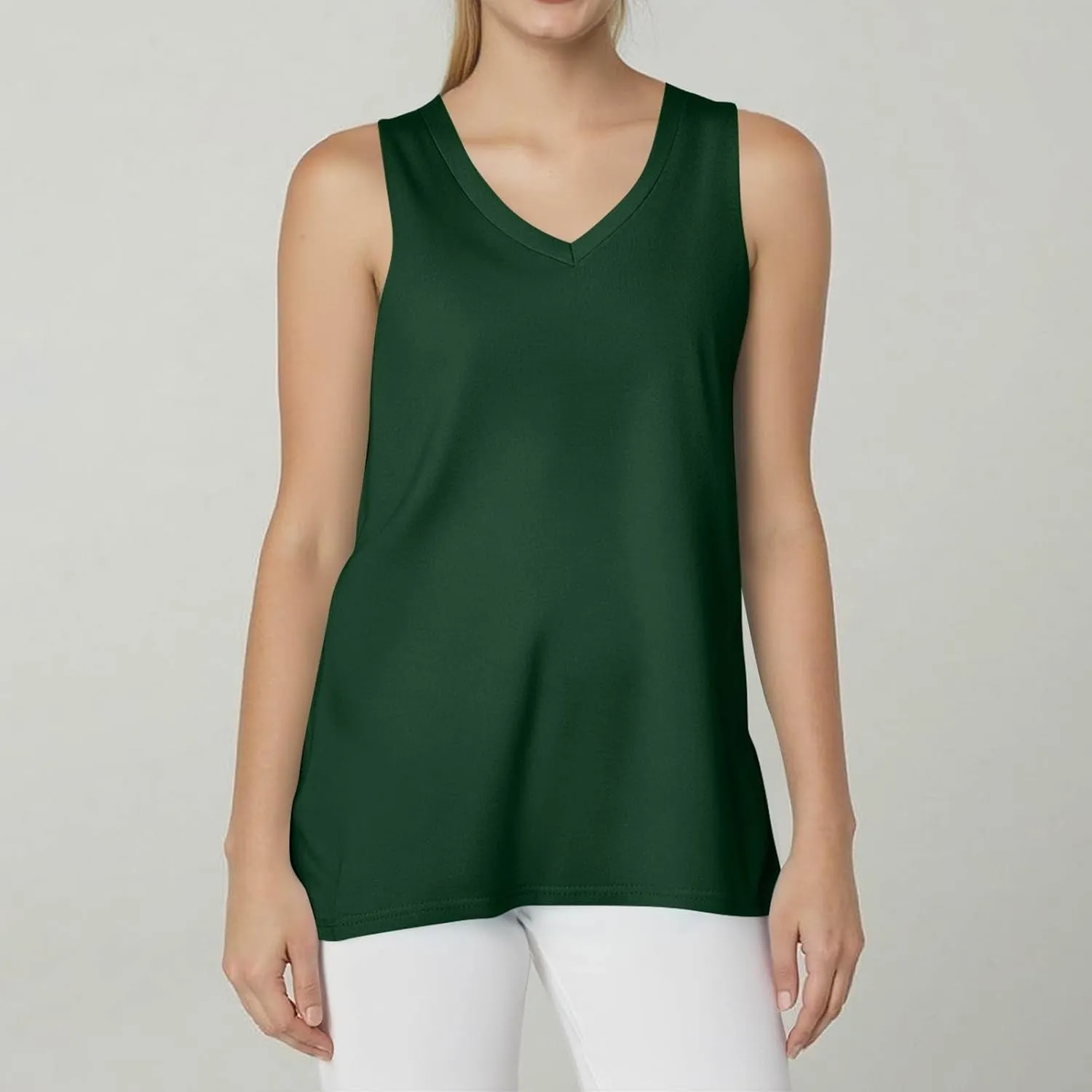 NBXNZWF Womens Tank Tops 2025 Summer Sleeveless V Neck Boho T Shirts Casual Loose Fit Going Out Workout Basic Tunic Tops