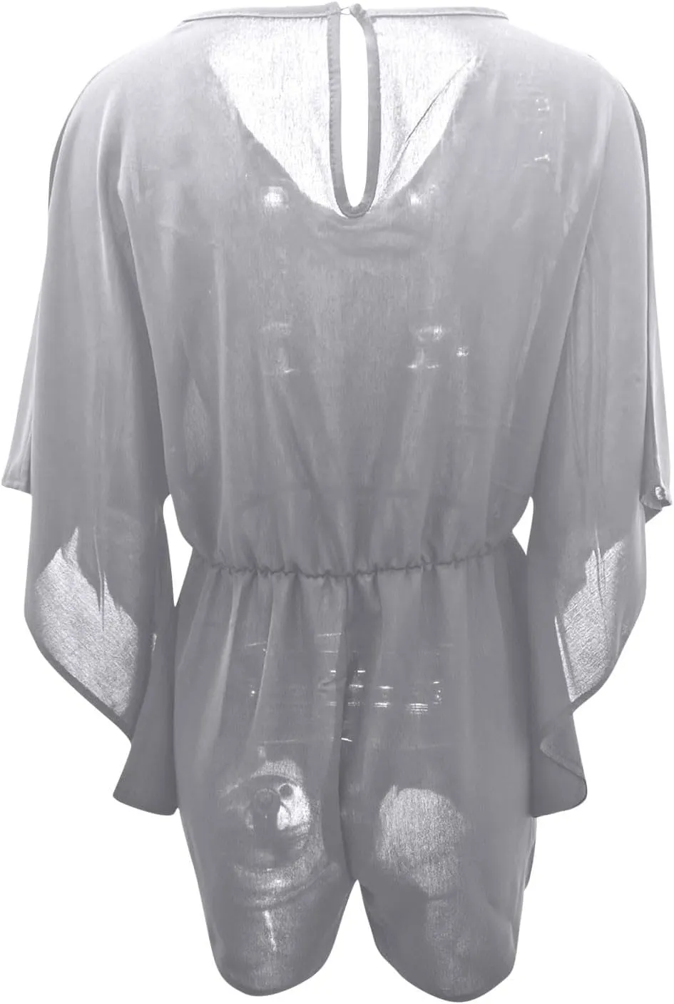 Oplxuo Womens Summer Rompers Flowy Batwing Short Sleeve Lightweight Baggy Shorts Jumpsuits Casual One Piece Beach Outfits