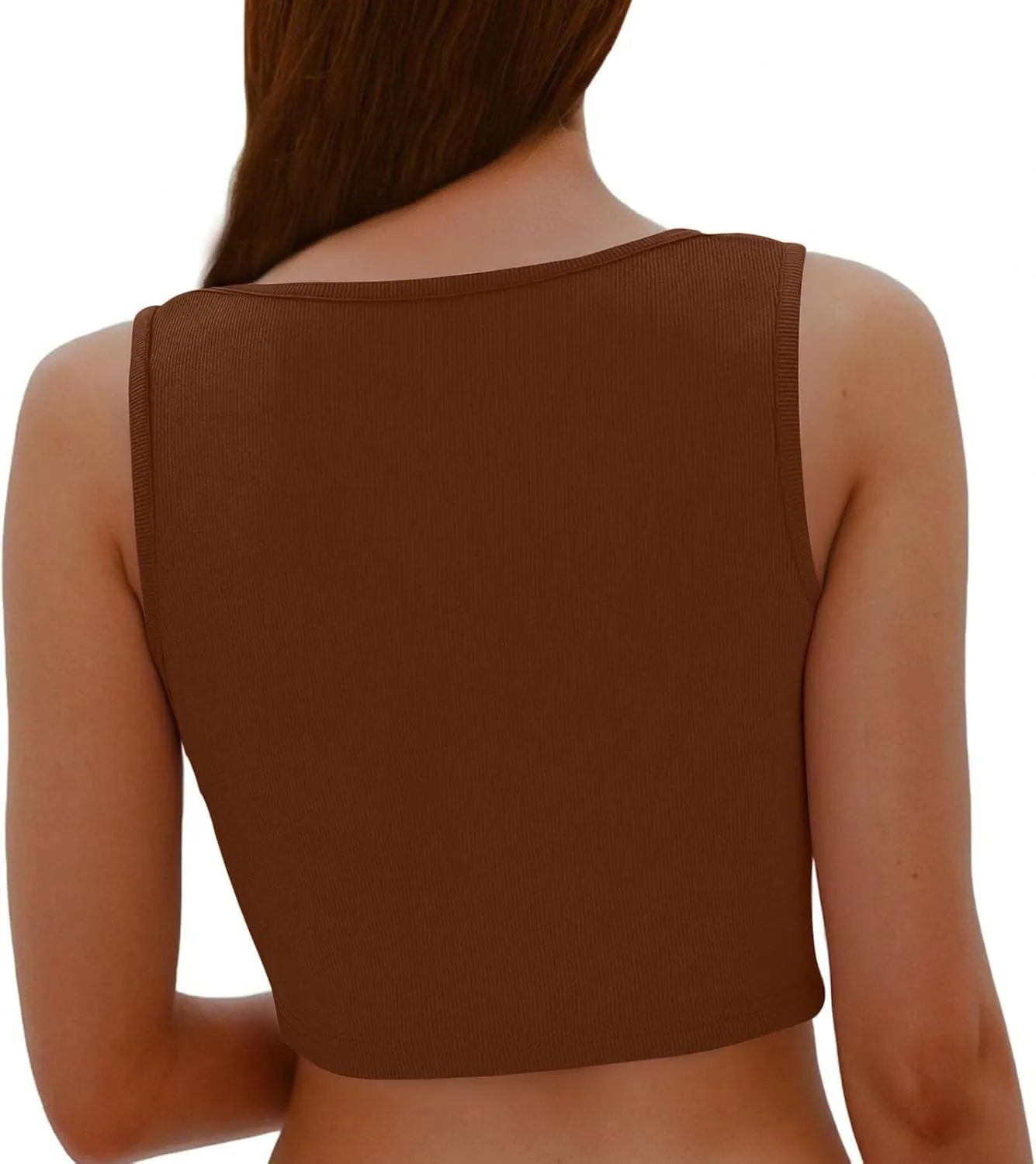 Oplxuo Womens V-Neck Ribbed Tank Tops Cropped Slim Fit Y2K Going Out Sleeveless Shirts