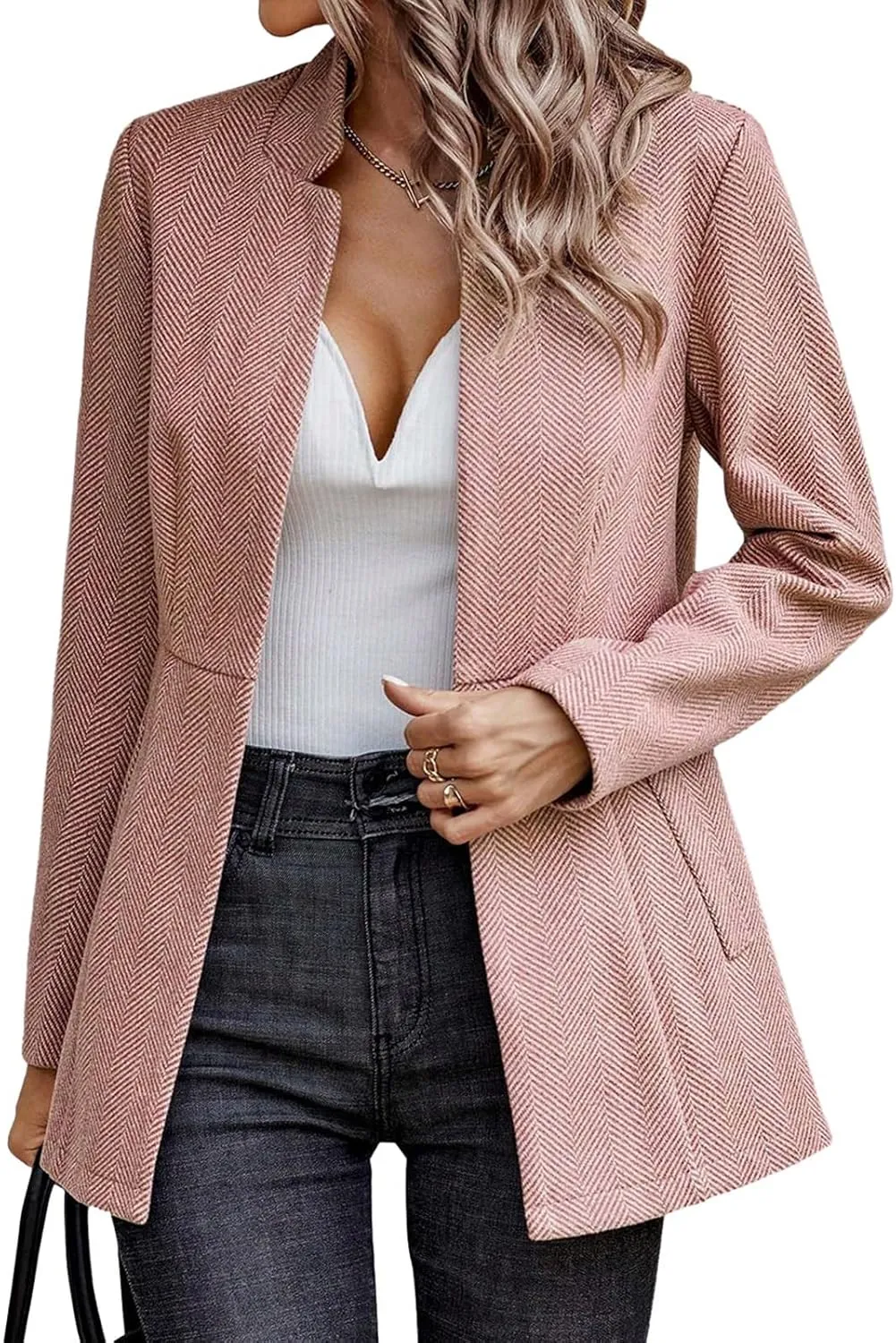 Oymyakon Women's Winter Stand Collar Coats Wool Blend Jackets Slim Fit Outerwear
