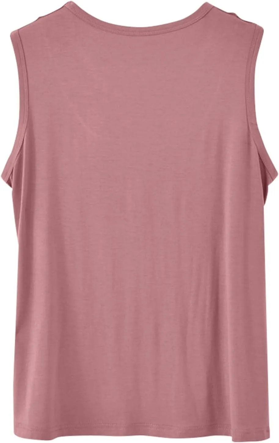 Palaver Tank Top for Women Summer Crweneck Sleeve Tunic Loose Fit Button Down Basic Shirts Soft Casual Blouse