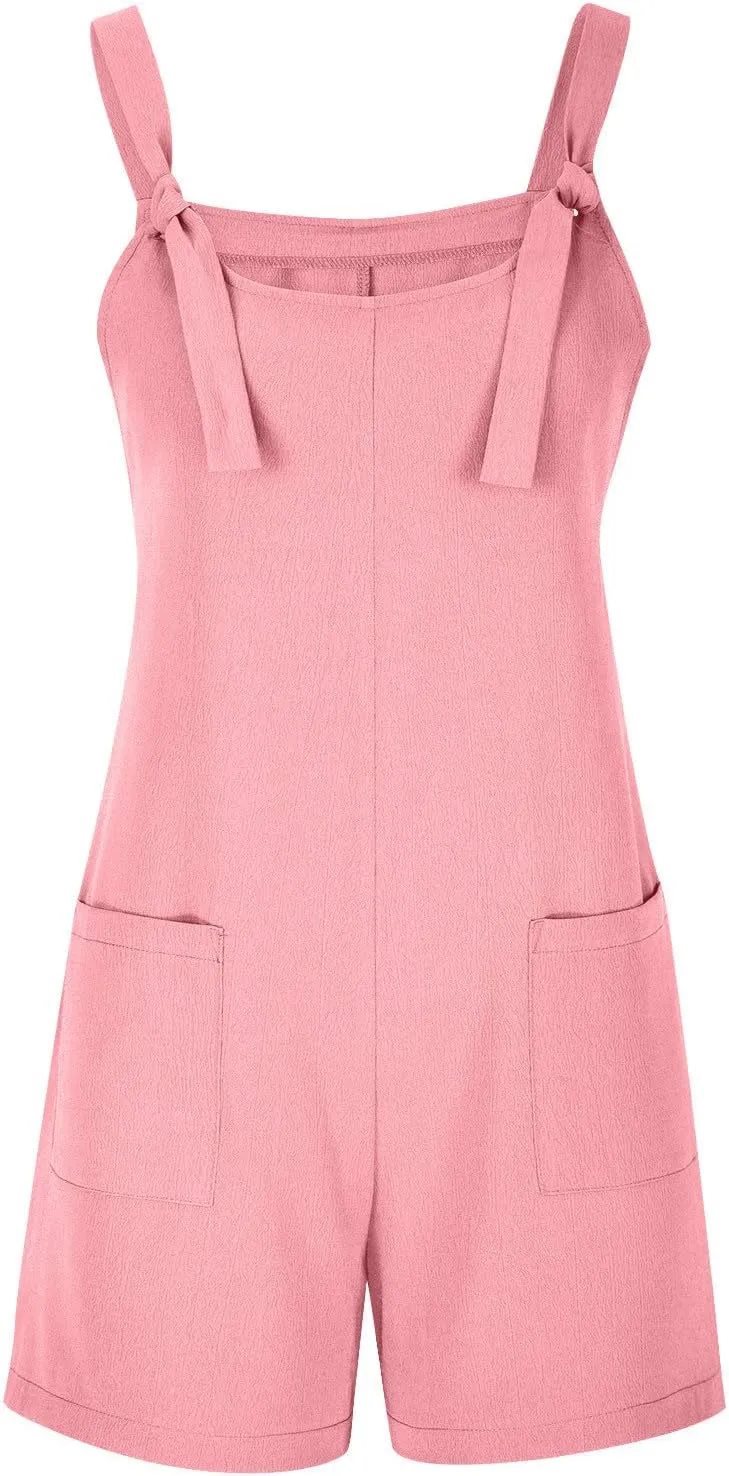 Petite Jumpsuits For Women Petite Length Casual Summer Rompers Overalls With Pockets Cute Jumpsuit Shorts