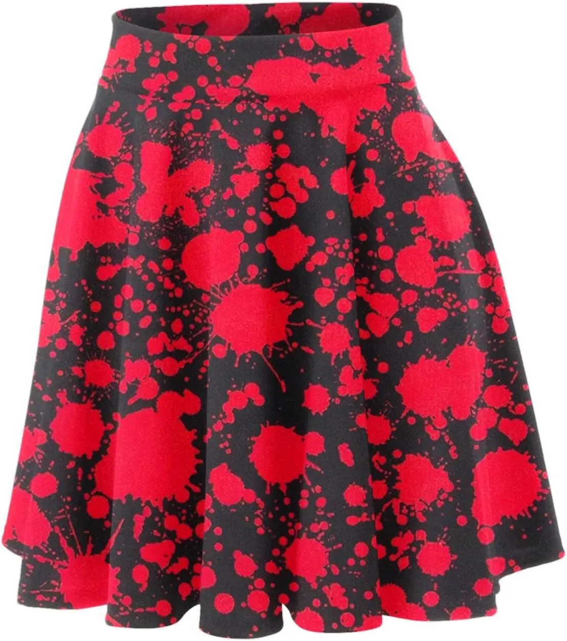 Pleated Skirts Womens Classic Daily Elegant Casual Mini Skirt Elastic High Waist Skirt Floral Print Skirts for