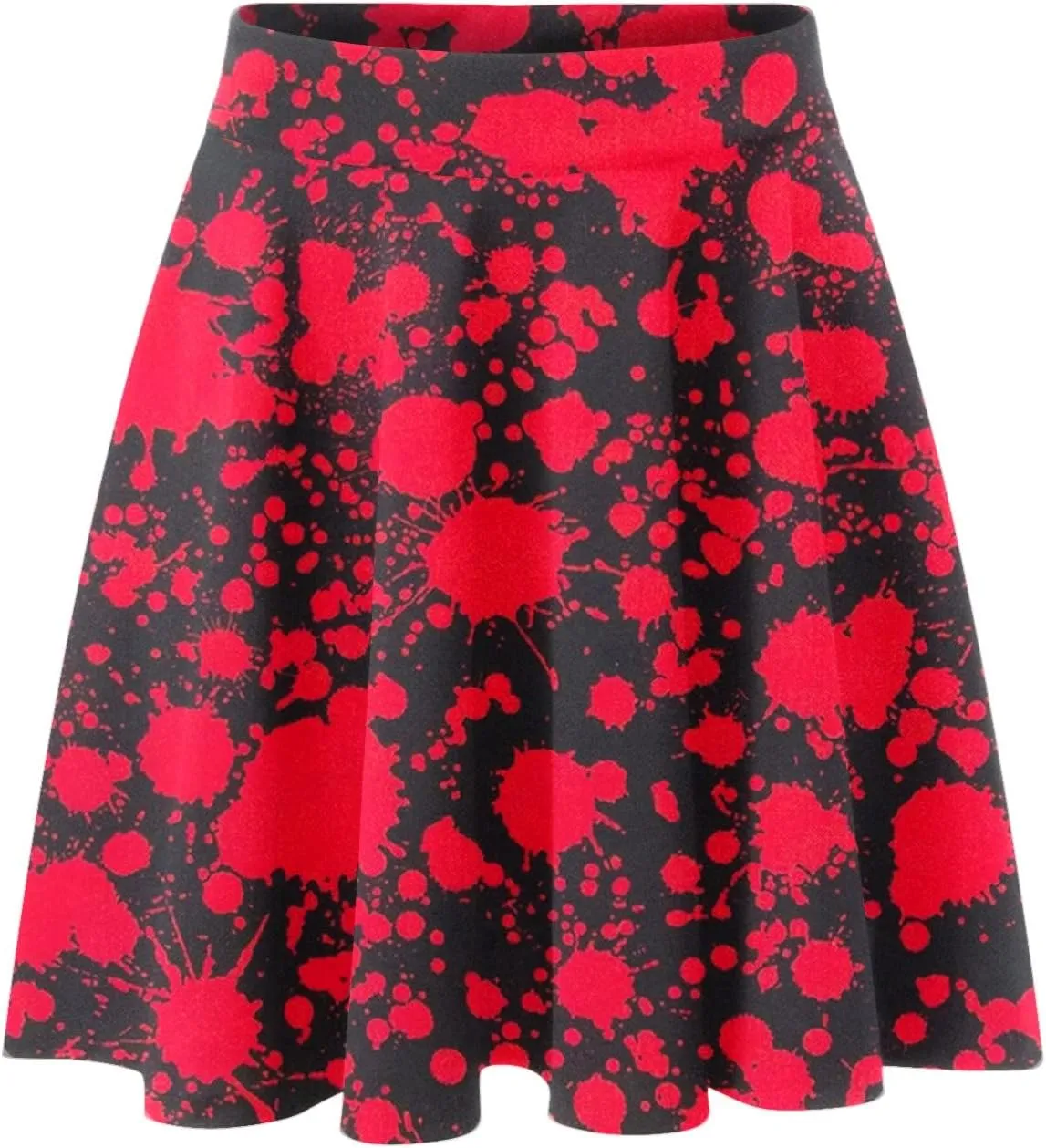Pleated Skirts Womens Classic Daily Elegant Casual Mini Skirt Elastic High Waist Skirt Floral Print Skirts for
