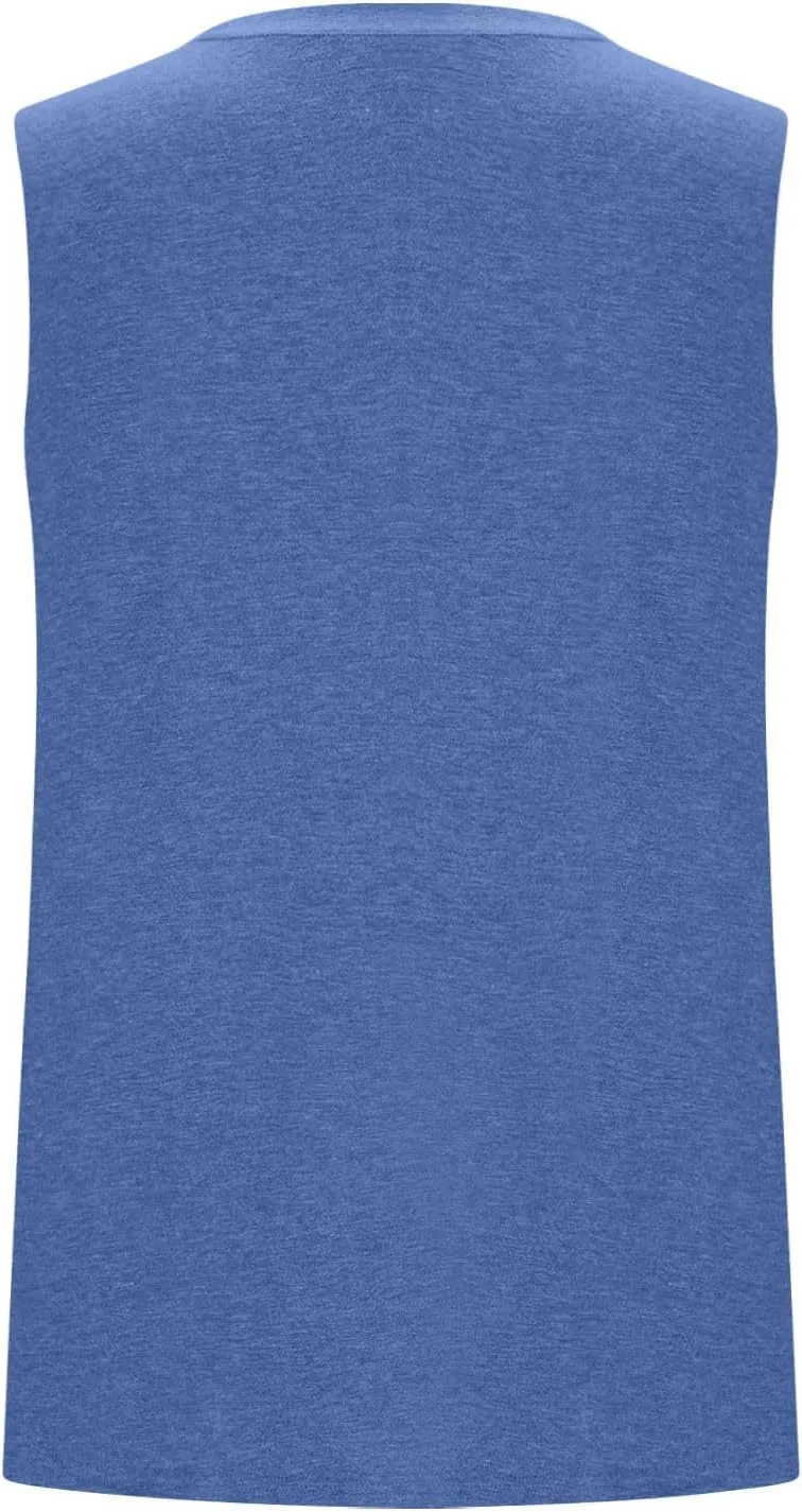 Plus Size Tank Tops for Women 2025 Summer Loose Fit V Neck/O-Neck Tanks Sleeveless Basic Ladies Plain Tee Shirts