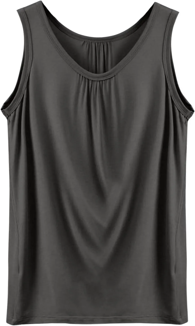 Plus Size Womens Tank Tops V Neck Loose Fitting Sleeveless Tshirts Pleated Summer Maternity Tunic Tops Blouse Shirts