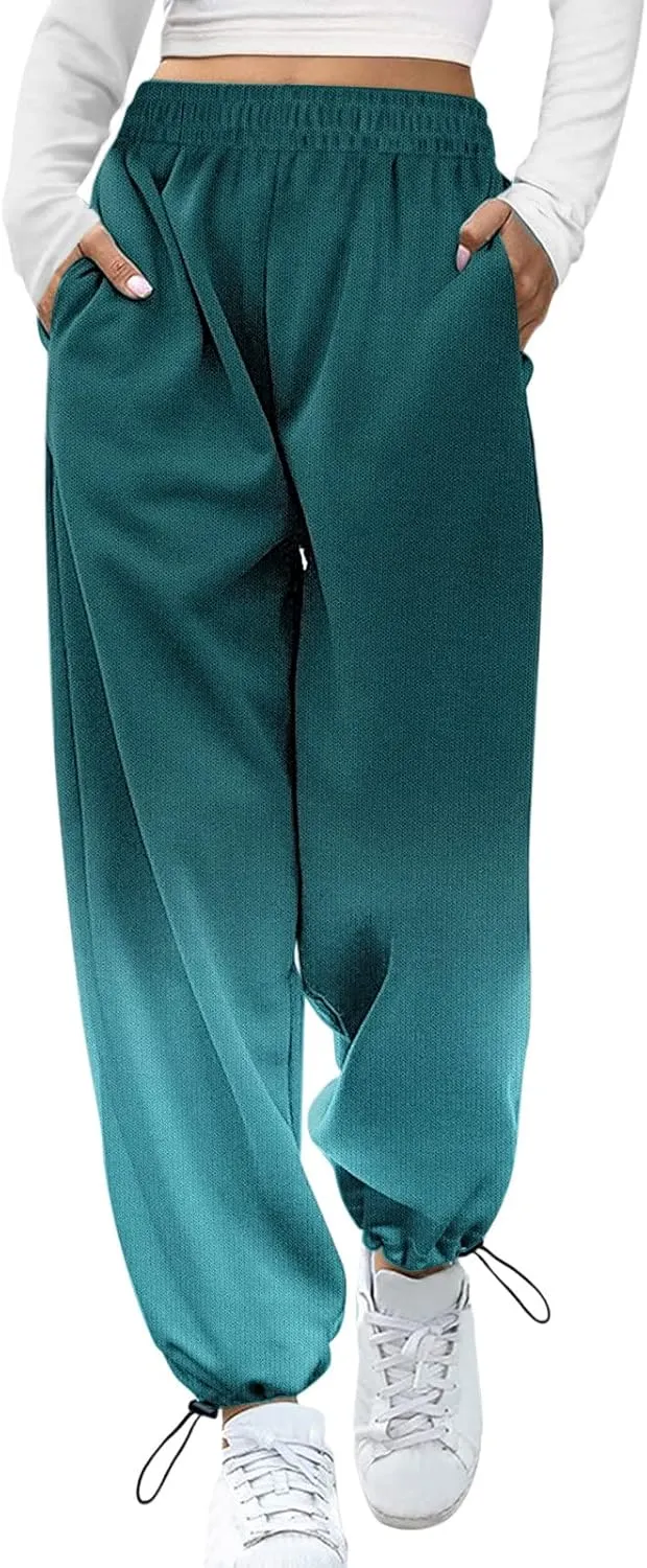 sdbrld Sweatpants For Women With Pockets Christmas Fleece Lined Sweatpants For Women Women Christmas Baggy Sweatpants High Waisted Drawstring Joggers Xmas Pants Sporty Athletic Trousers Lounge