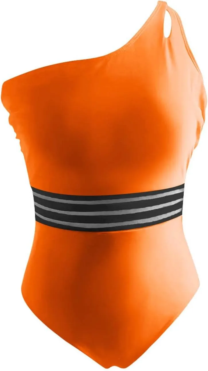 Sexy Off Shoulder Swimwear for Women Tummy Control Backless Swimsuits One Piece Slimming Tankini Bathing Suit
