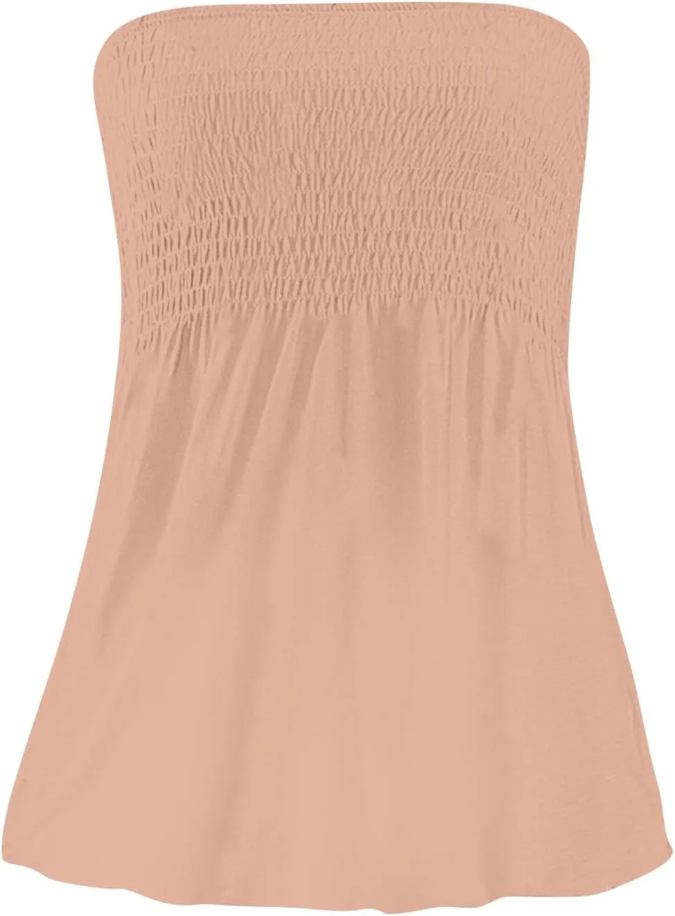 Sexy Tank Tops for Women Summer Strapless Tube Top Flare Hem Bandeau Backless Funny Shirts Holiday Sleeveless Blouse