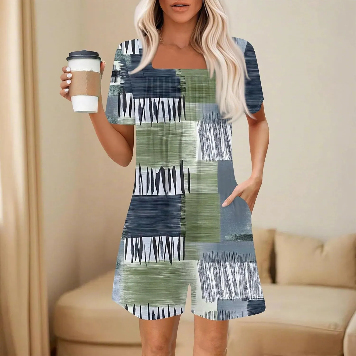 Short Sleeve Summer Rompers 2025 For Women, Shorts Sexy Square Neck Ruffle Curved Jumpsuits Pleated Going Out Overalls