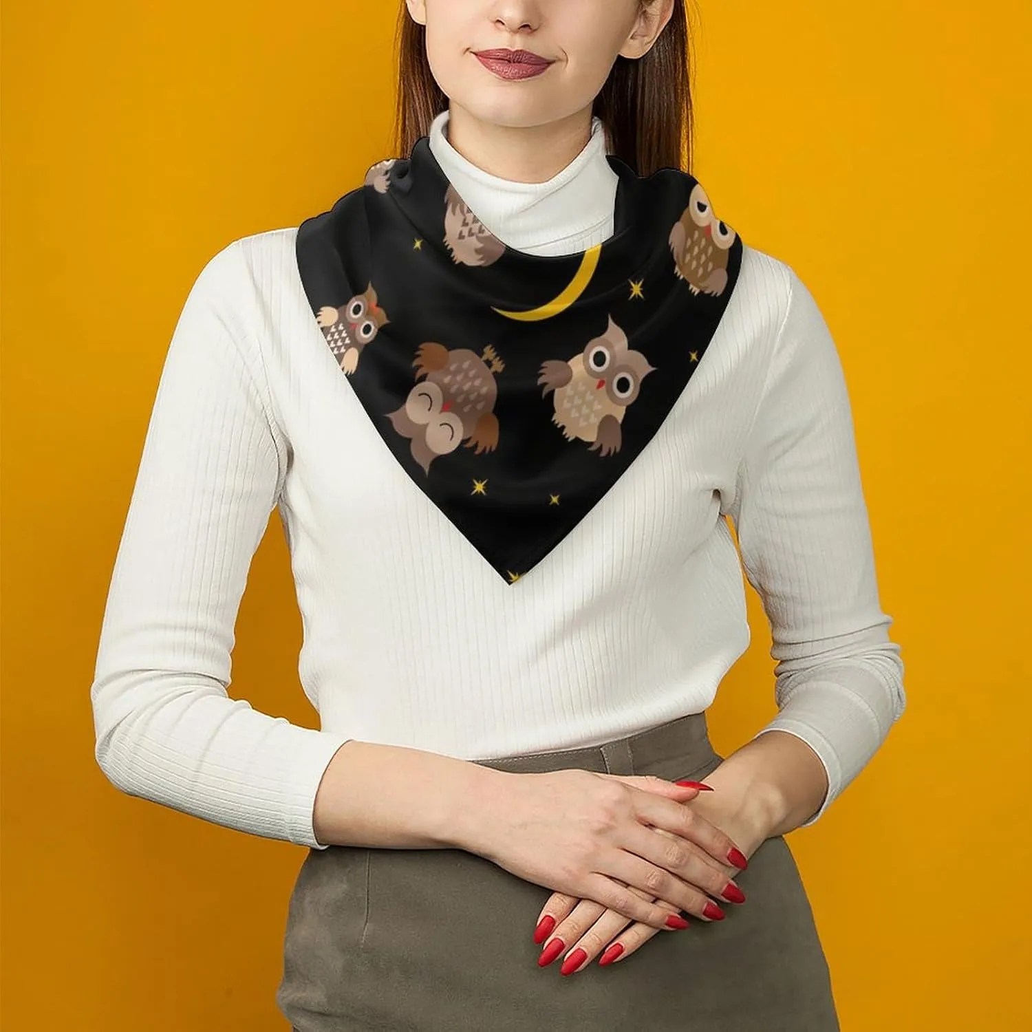 Square Women Silk Scarf Hair Wrap Stole Scarves Shawl Chiffon Headscarf