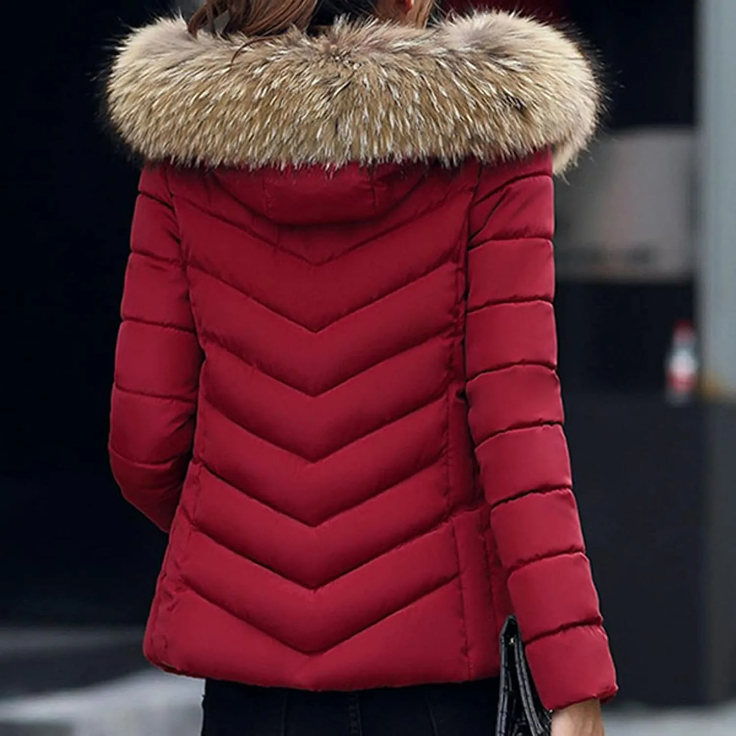 Stand Collar Long Sleeve Overcoat Slim Casual Thicker Fashion Women'S Coat Long Sleeve Zipper Short Down Coat De