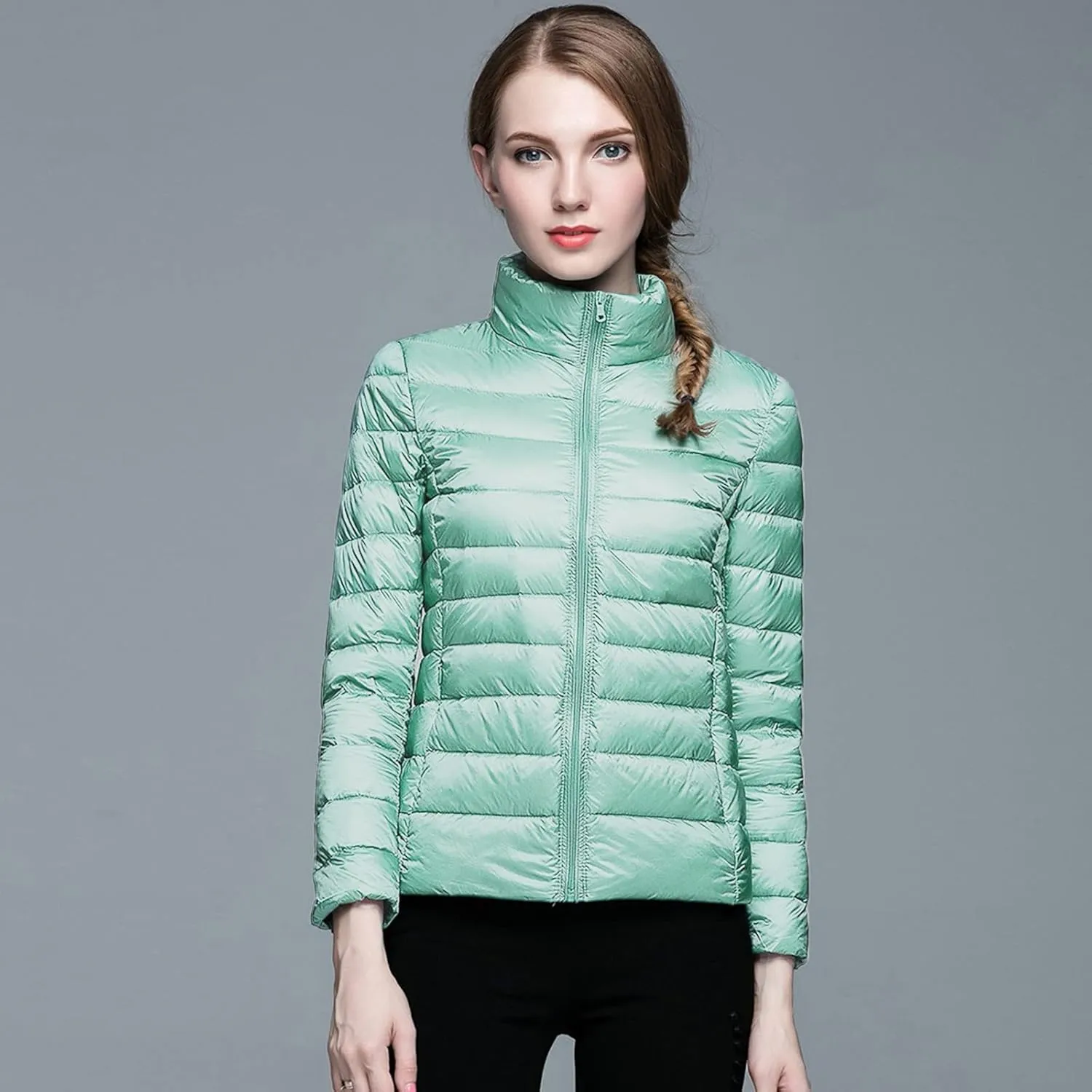 Stand Collar Women's Puffer Jackets Skimpy Long Down Coats for Women Bubble Coat Heavyweight Down Jacket Puffer Coats