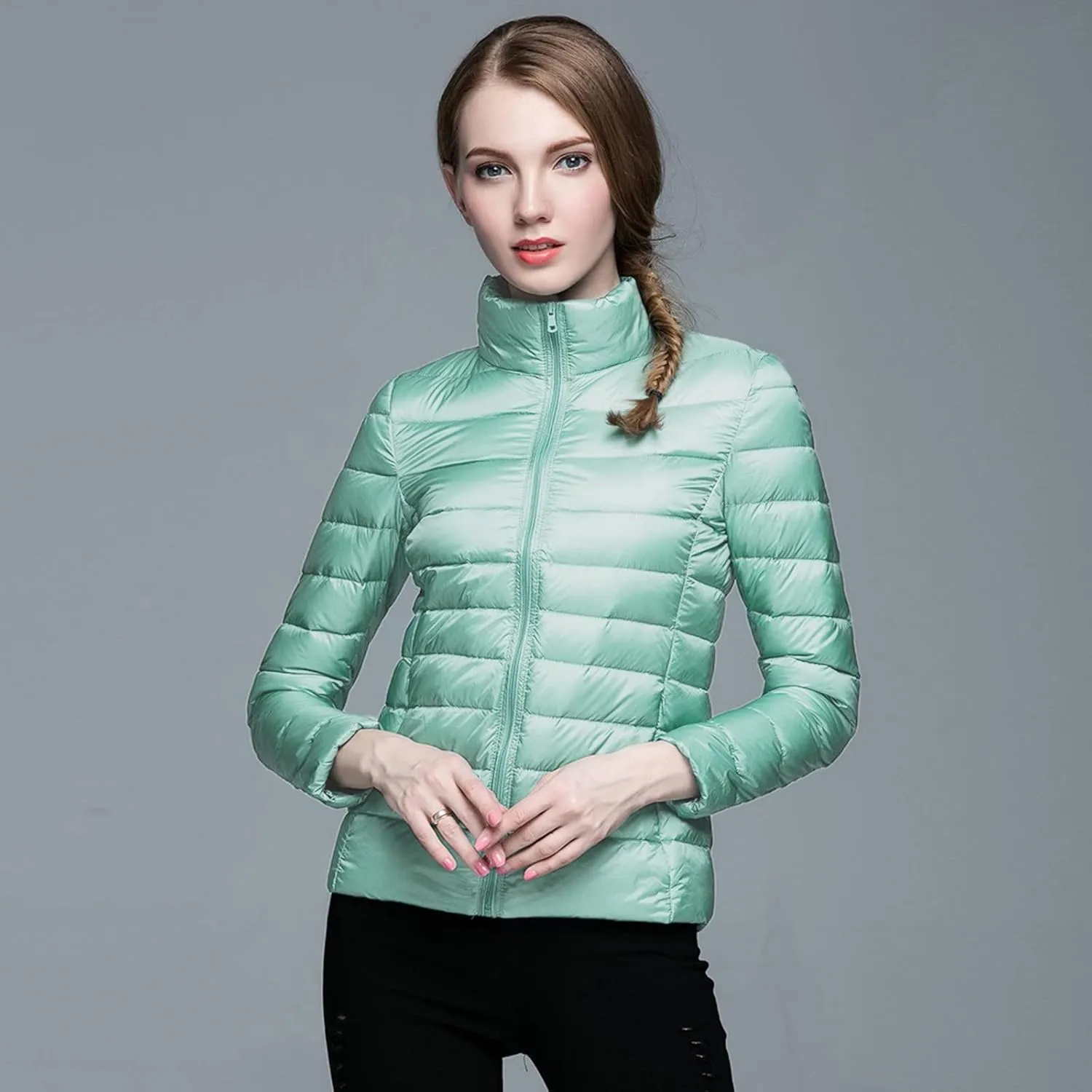 Stand Collar Women's Puffer Jackets Skimpy Long Down Coats for Women Bubble Coat Heavyweight Down Jacket Puffer Coats