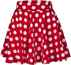 Summer Skirt for Women 2025 Trendy High Elastic Waist A-Line Pleated Casual Vintage Polka Dot Maxi Skirt Streetwear