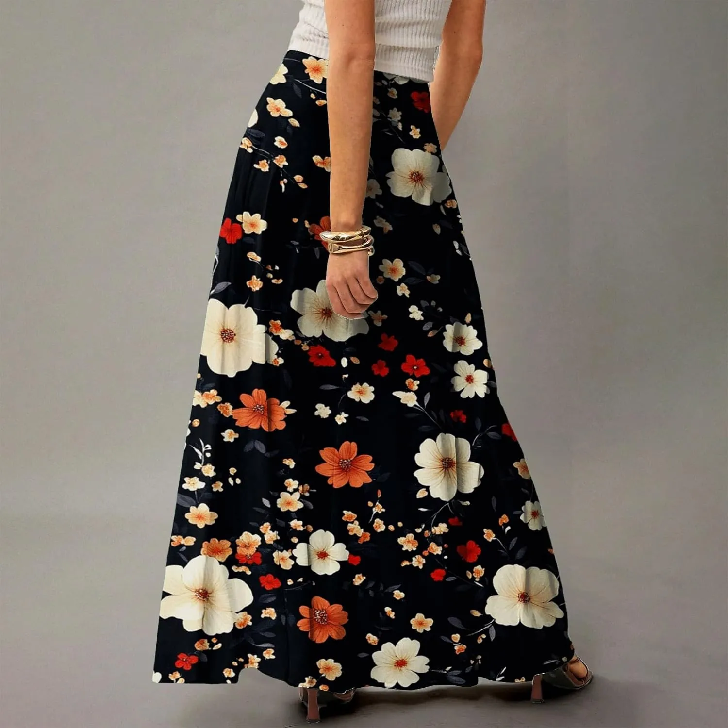 Summer Women's Skirts, Casual Vacation Elegantes Maxi Trendy Womens Skirts