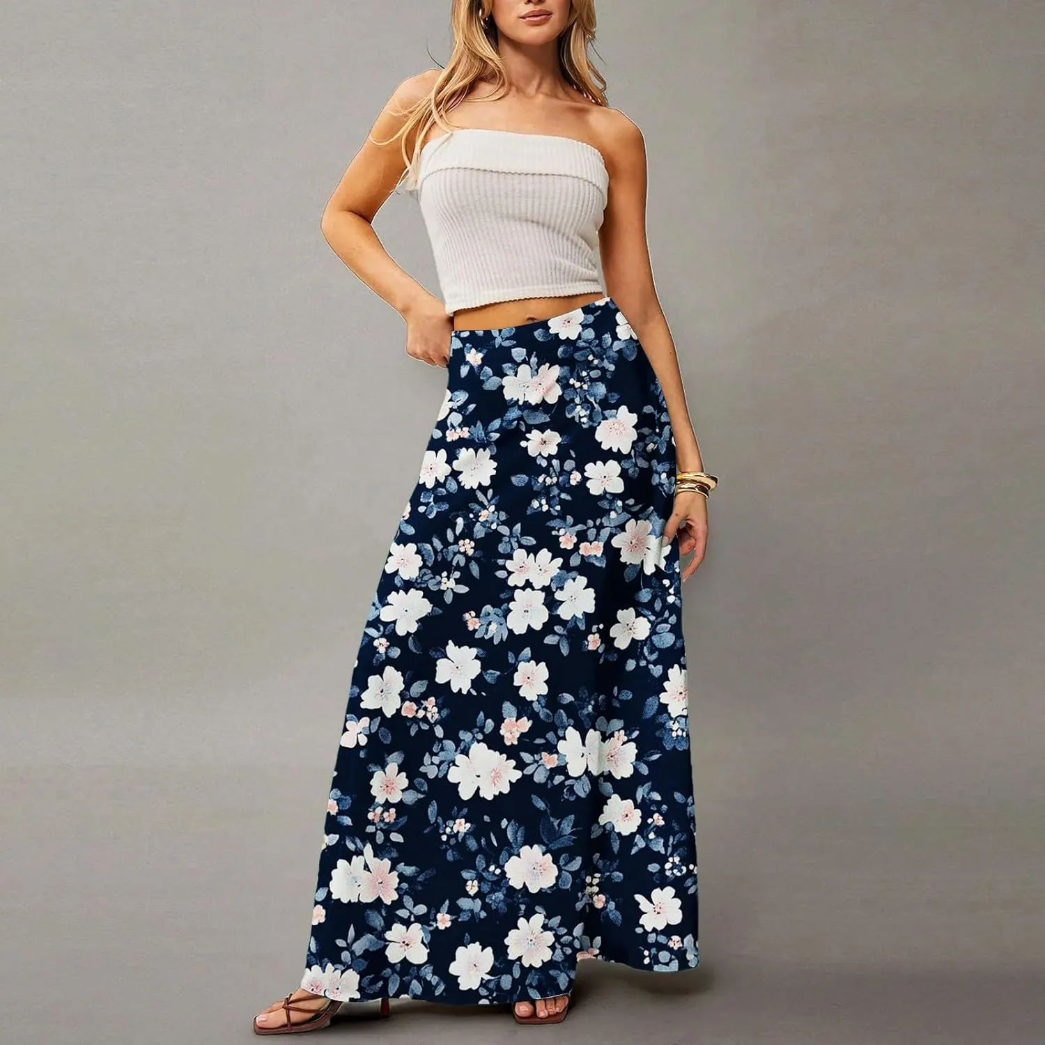 Summer Women's Skirts, Casual Vacation Elegantes Maxi Trendy Womens Skirts