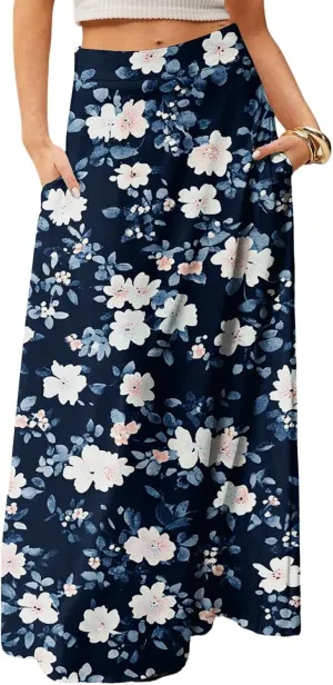 Summer Women's Skirts, Casual Vacation Elegantes Maxi Trendy Womens Skirts