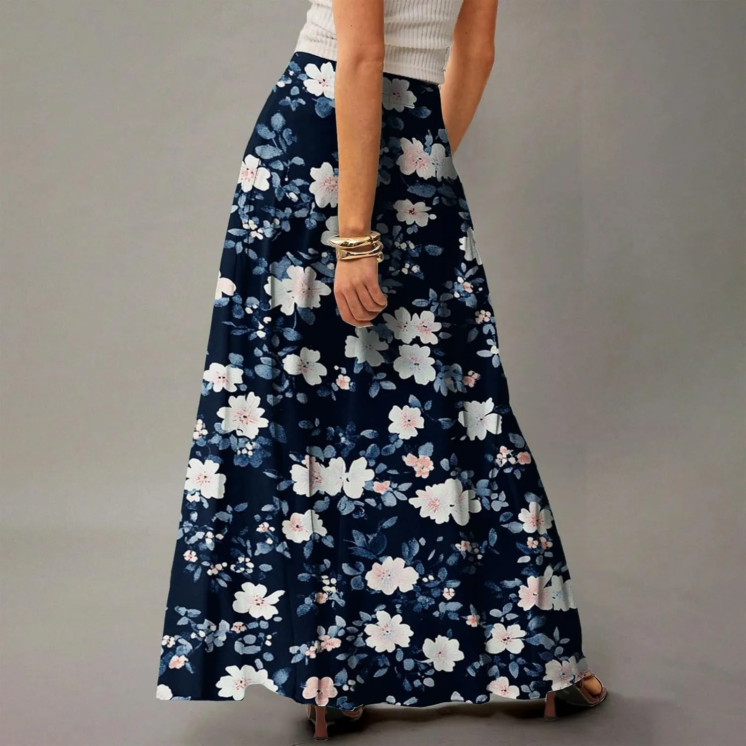 Summer Women's Skirts, Casual Vacation Elegantes Maxi Trendy Womens Skirts