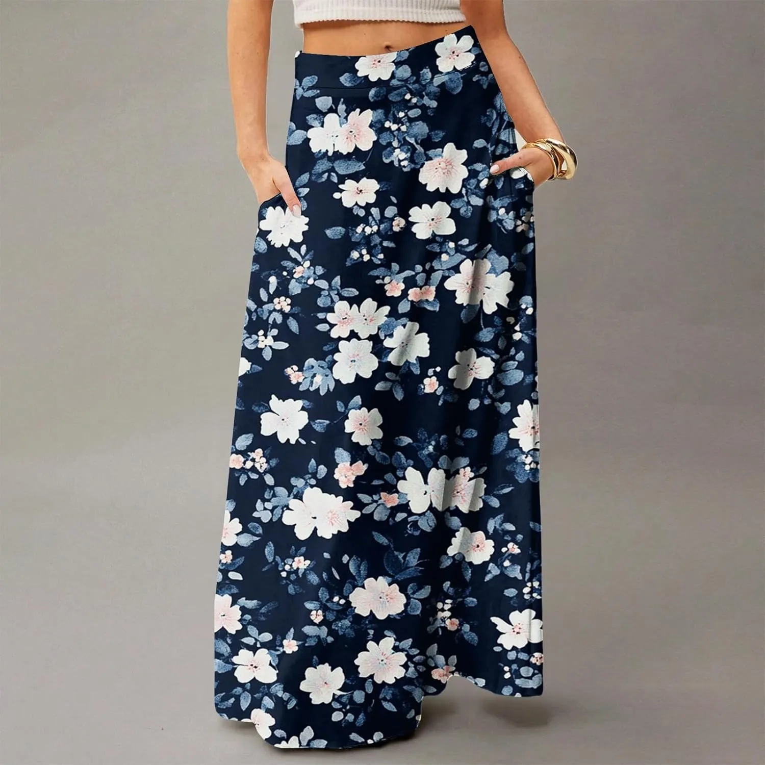Summer Women's Skirts, Casual Vacation Elegantes Maxi Trendy Womens Skirts