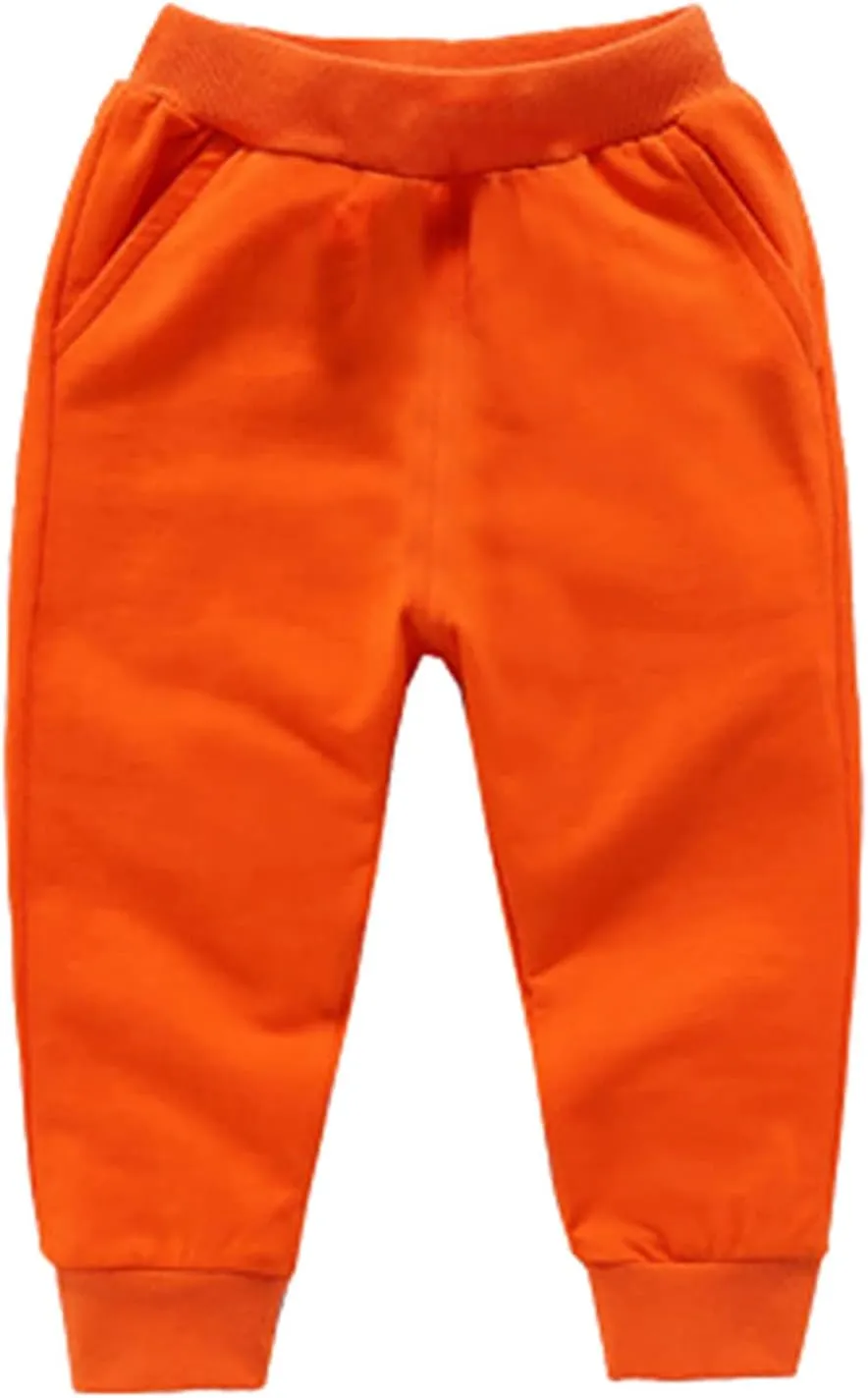 Toddler Baby Sweatpants Cotton Girls Boy's Pull on Jogger Kids Solid Elastic Waist Baggy Sport Pants