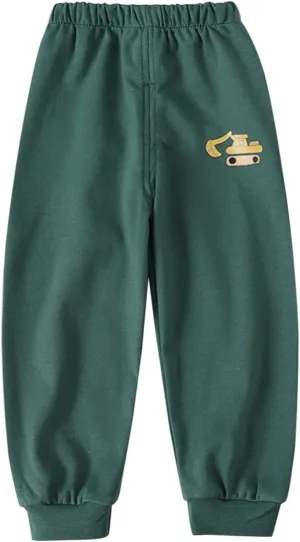 Toddler Boys Girls Cotton Sweatpants Solid Color Casual Bottoms Elastic Jogger Running Trousers for Kids Unisex