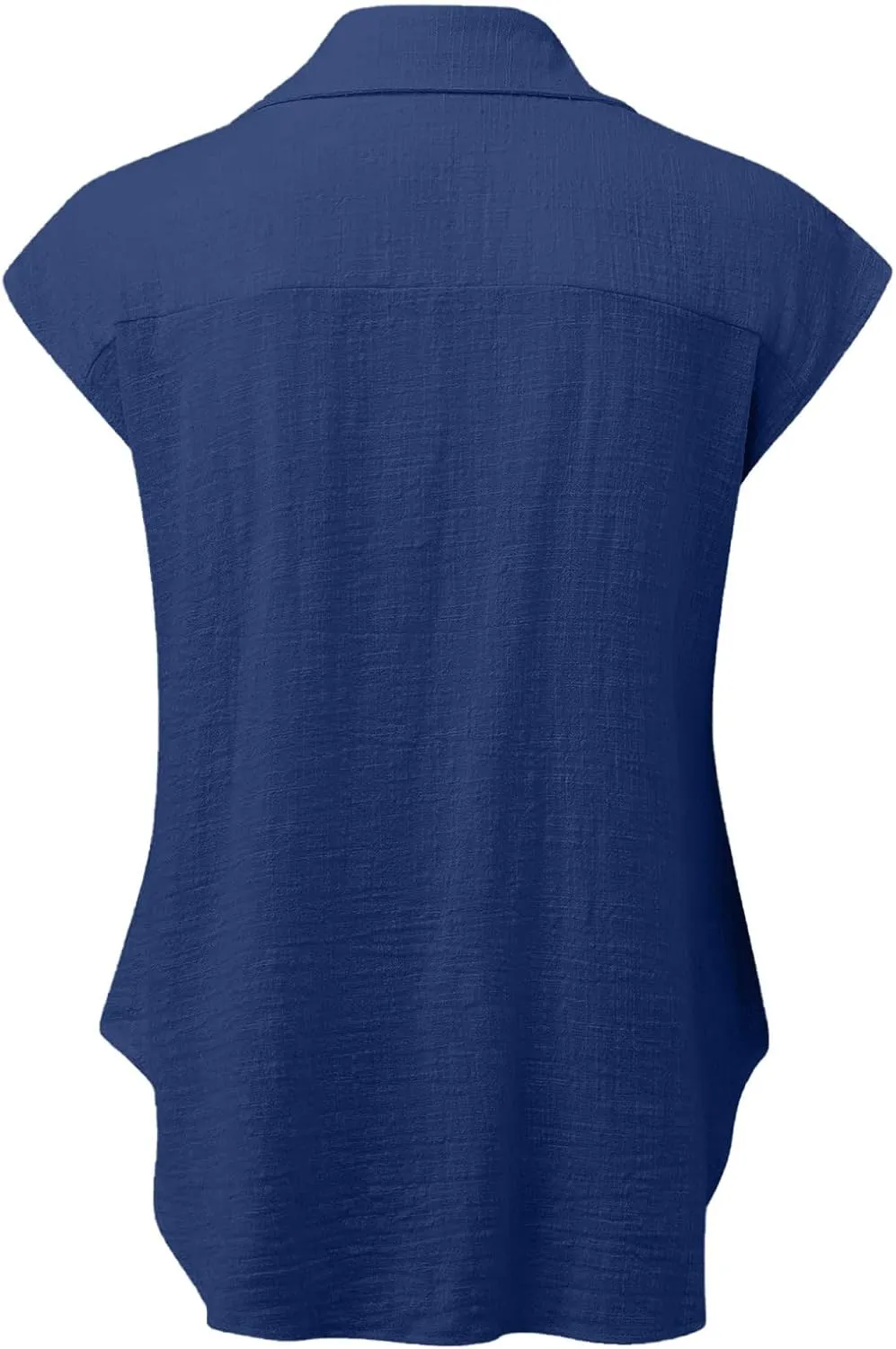Tops for Women Casual Summer Comfy Linen Shirt Short Sleleve T-Shirts Button up Blouses Business Office Dressy Blouse