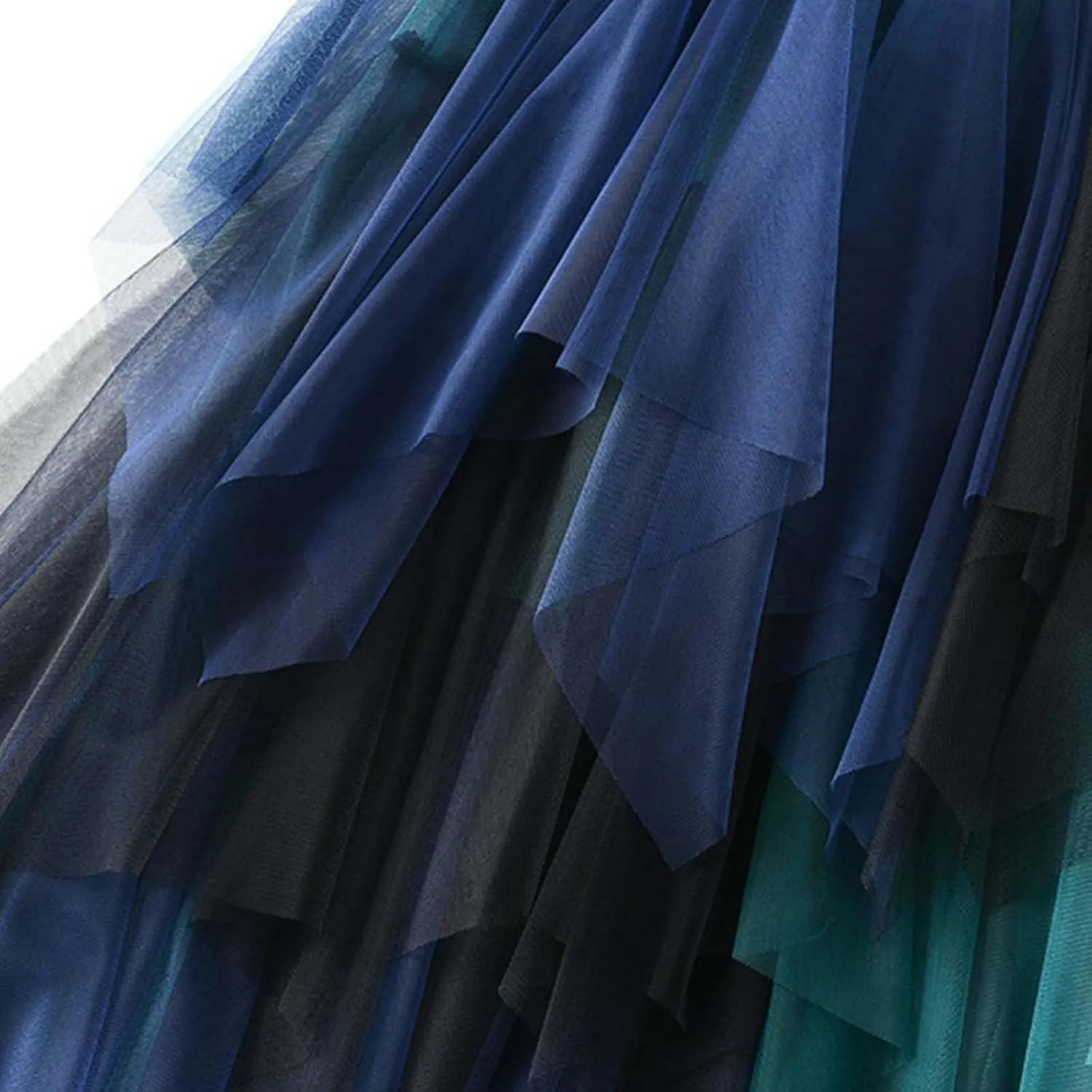 Tulle Skirts for Women 2025 Color Block Mesh Tiered Layer Flowy Maxi Skirt Summer Vacation Long Tutu Dress Clothes
