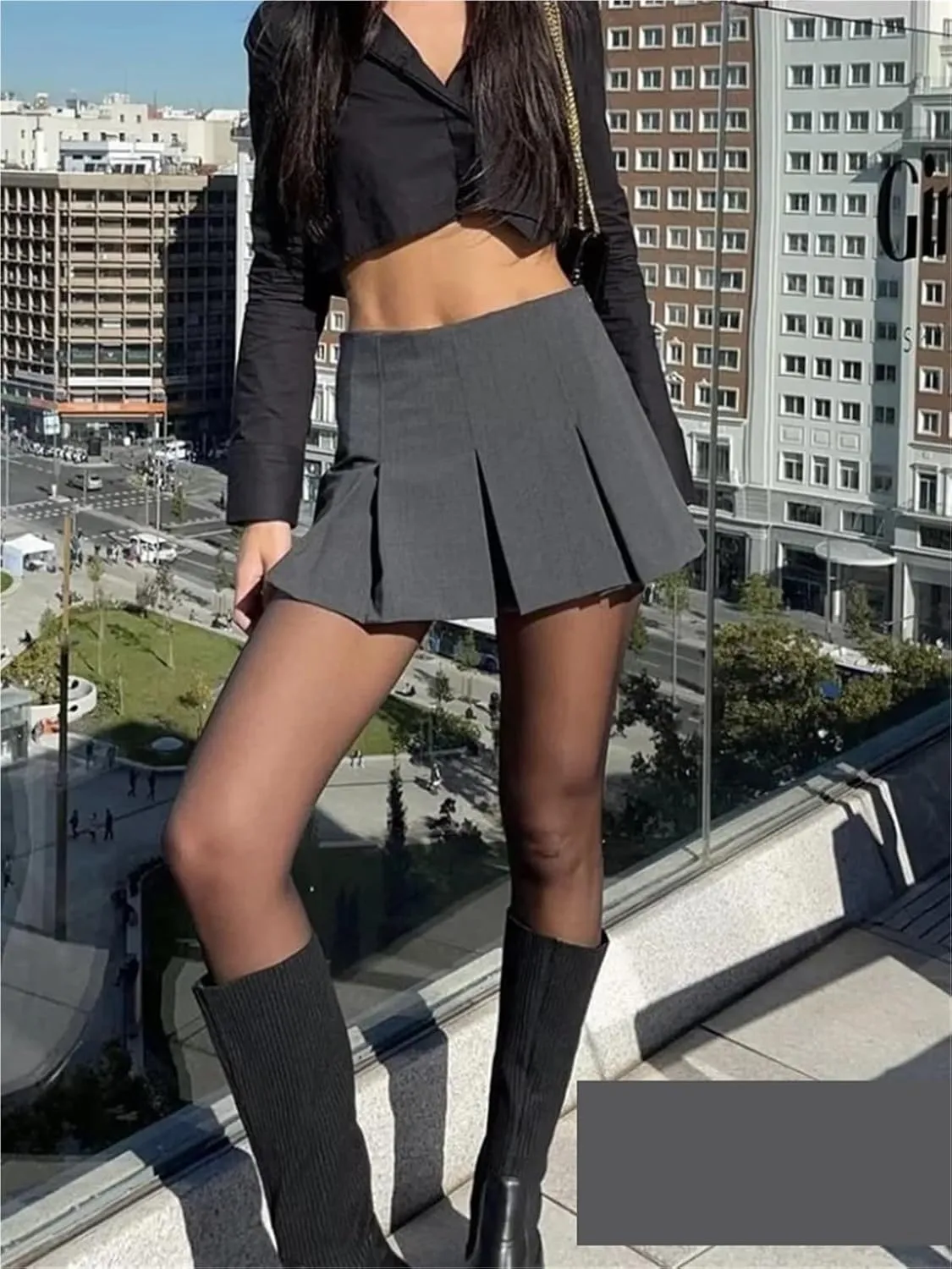 Vintage Mini Skirts Women Ruffles Pleated Shorts Skirts Female