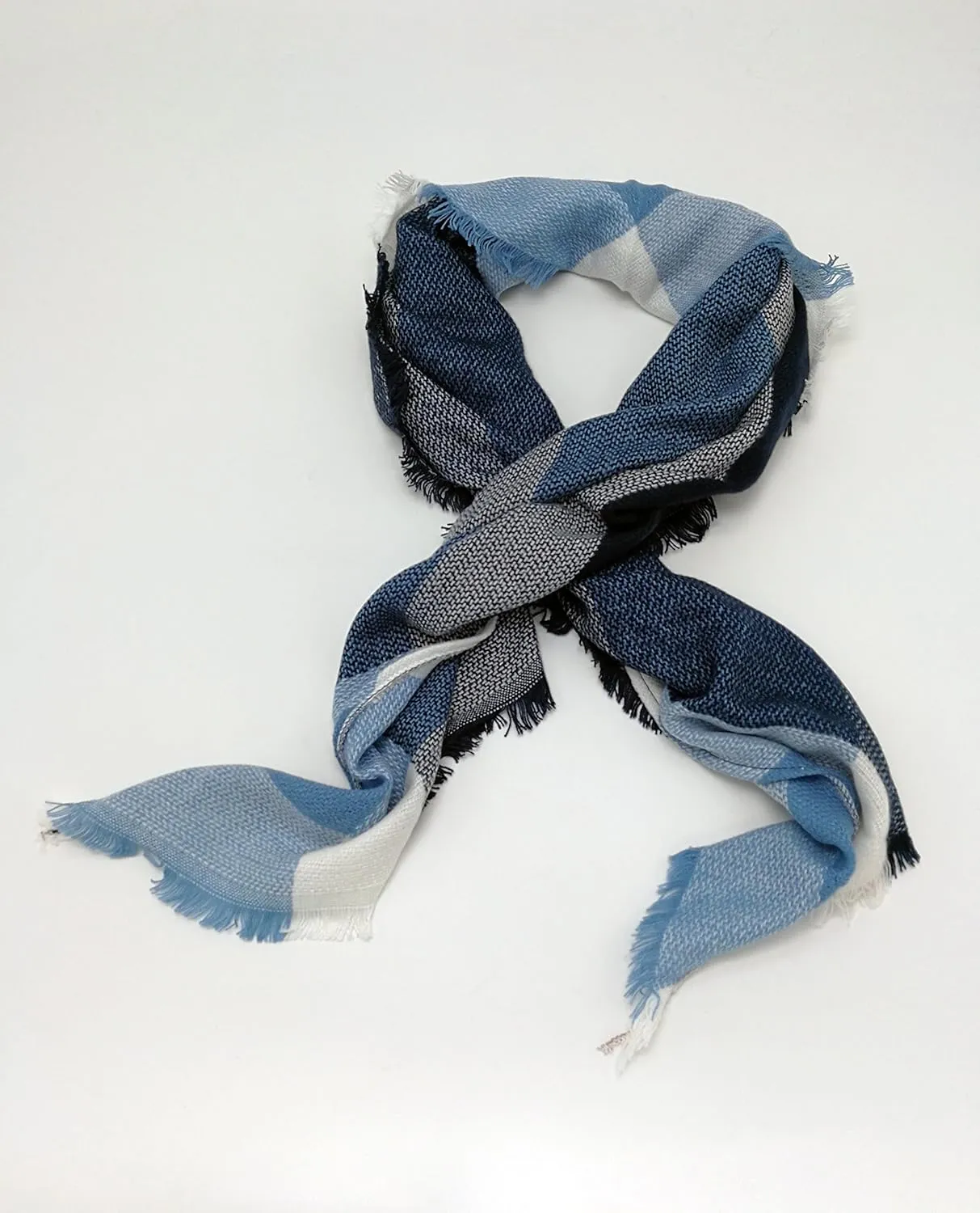 Wander Agio Womens Warm Long Shawl Winter Wraps Large Scarves Knit Cashmere Feel Plaid Triangle Scarf
