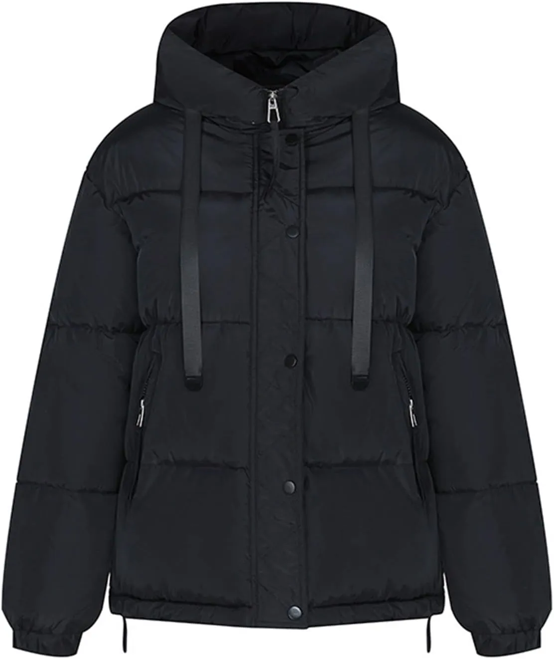 Warm Winter Coats for Women 2024 Trendy Loose Hooded Puffer Jacket Down Coat Puffy Wadded Jackets Overcoat