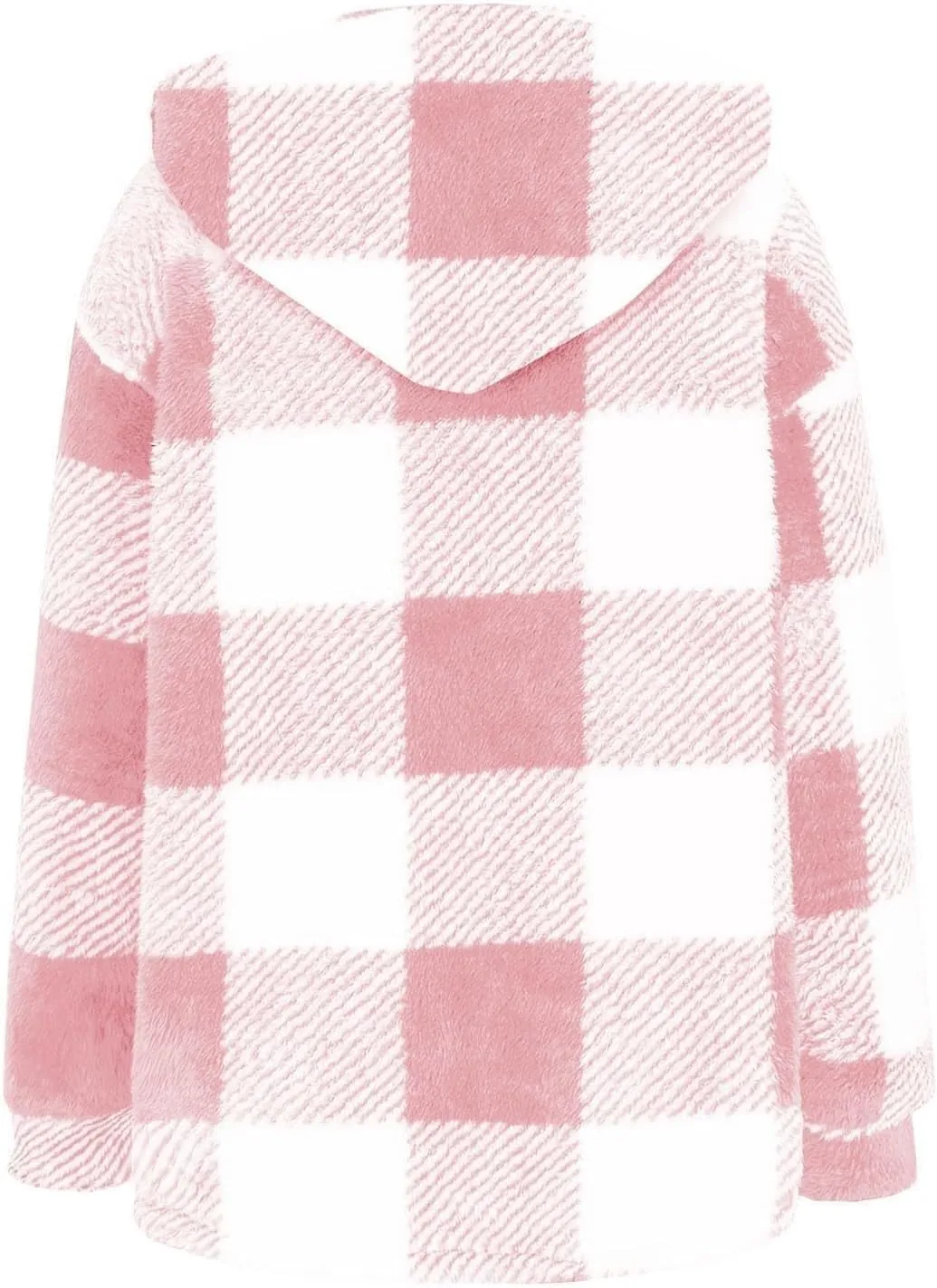 Winter Fleece Jacket for Women Zip Up Stand Collar Coats with Pockets Fleece Jacket Hooded Long Sleeve Outerwear