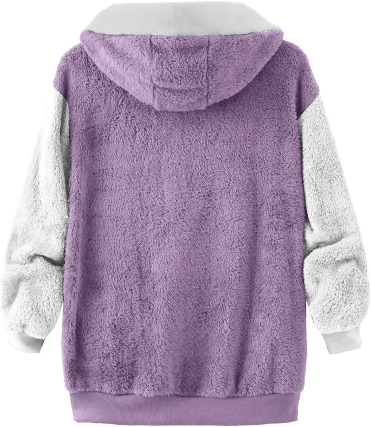 Winter Jackets for Women Women'S Fashion Winter Color Block Fuzzy Fleece Coat Casual Puffer Fluffy Outdoor Teddy Bear Jacket