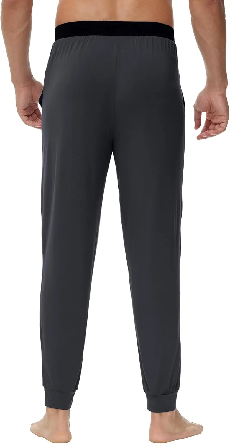 WiWi Viscose from Bamboo Mens Pajama Pants Jogger Bottoms Sleep Pant with Pockets Sweatpants S-XXL