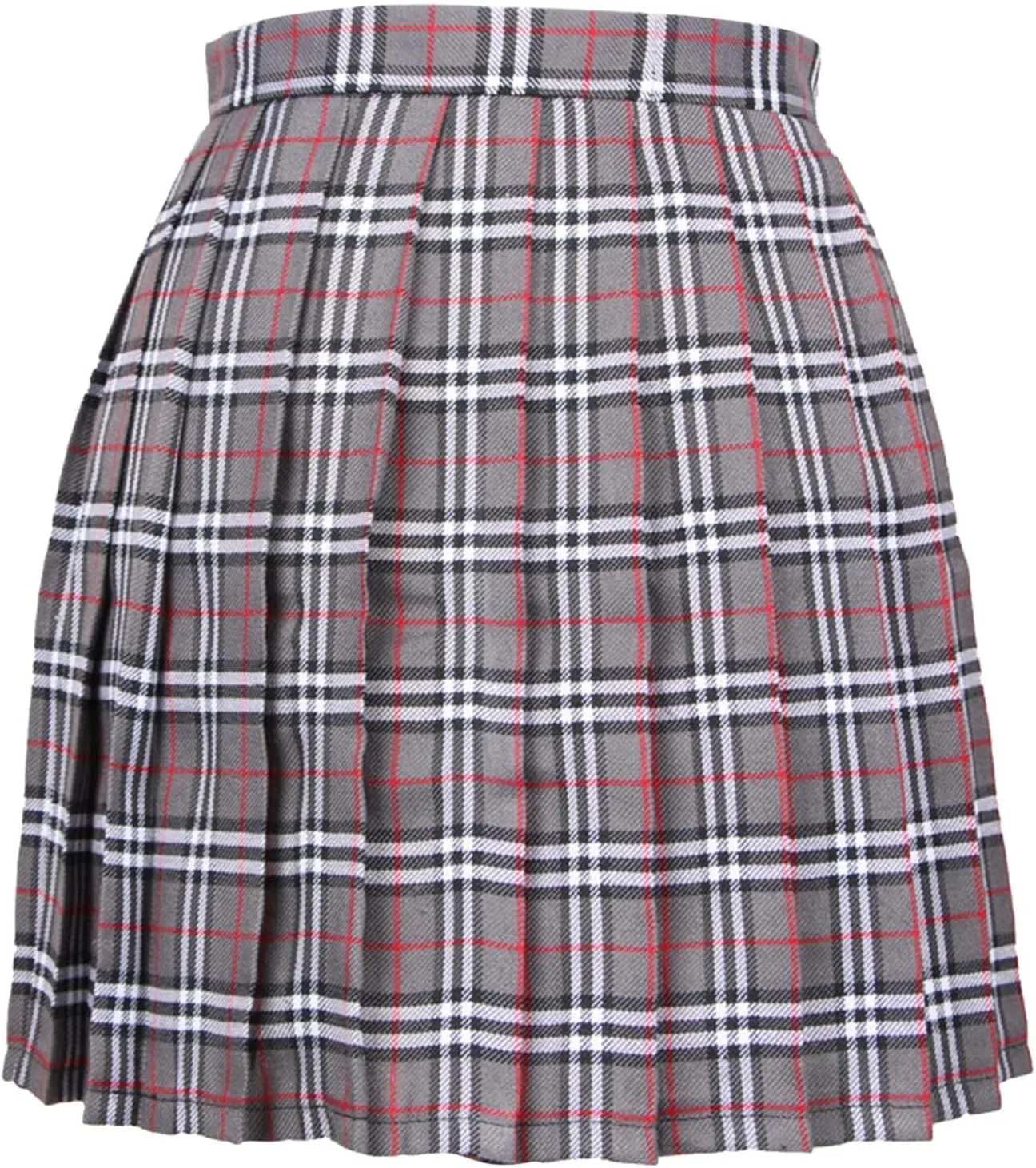 Woman Skirts Pleated Skirt Plaid Pattern Mini Campus Skirt High Waist Knee Length Womens Summer Casual Skirt