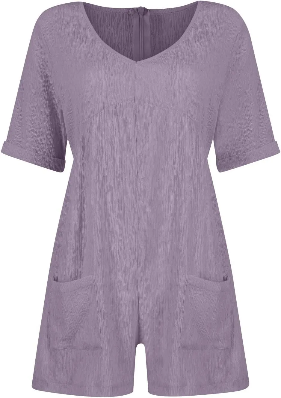 Women 2024 Summer Short Rompers Cotton Linen Jumpers Dressy Casual Tshirt Romper Jumpsuit Trendy Boho Outfits