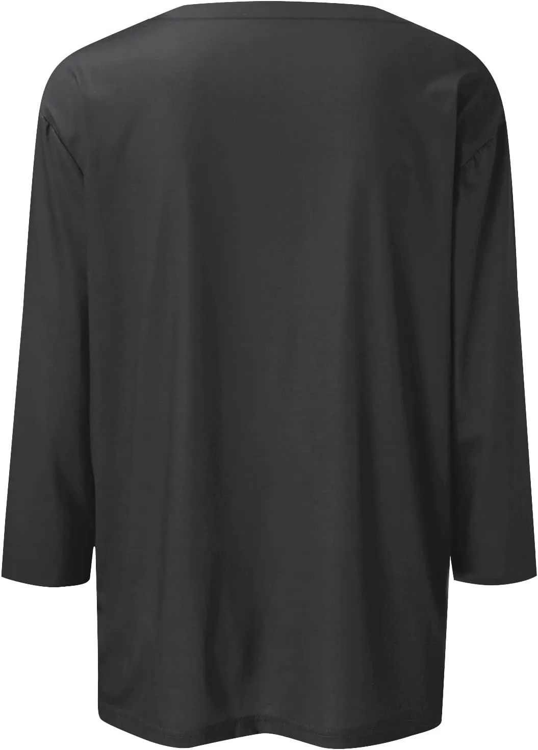 Women 3/4 Sleeve Shirts Tops Blouses Fashion Tunic Fall Clothes Casual Plus Size Basic Tops Pullover Halloween