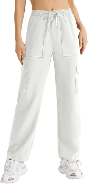 Women Baggy Sweatpants for Girls Teen high Waisted y2k Workout Joggers 2024 Cargo Pants Drawstring Bottoms Lounge